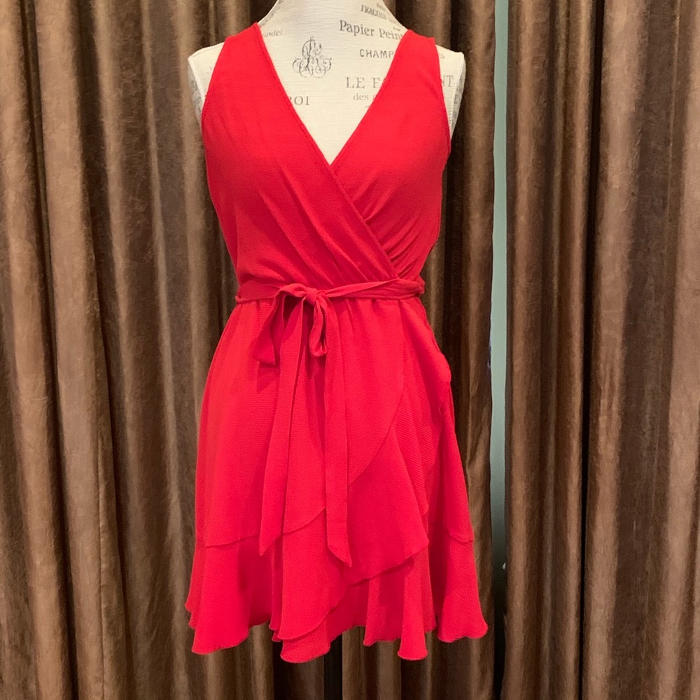 Red Ruffle Speechless Dress - Size Medium - New